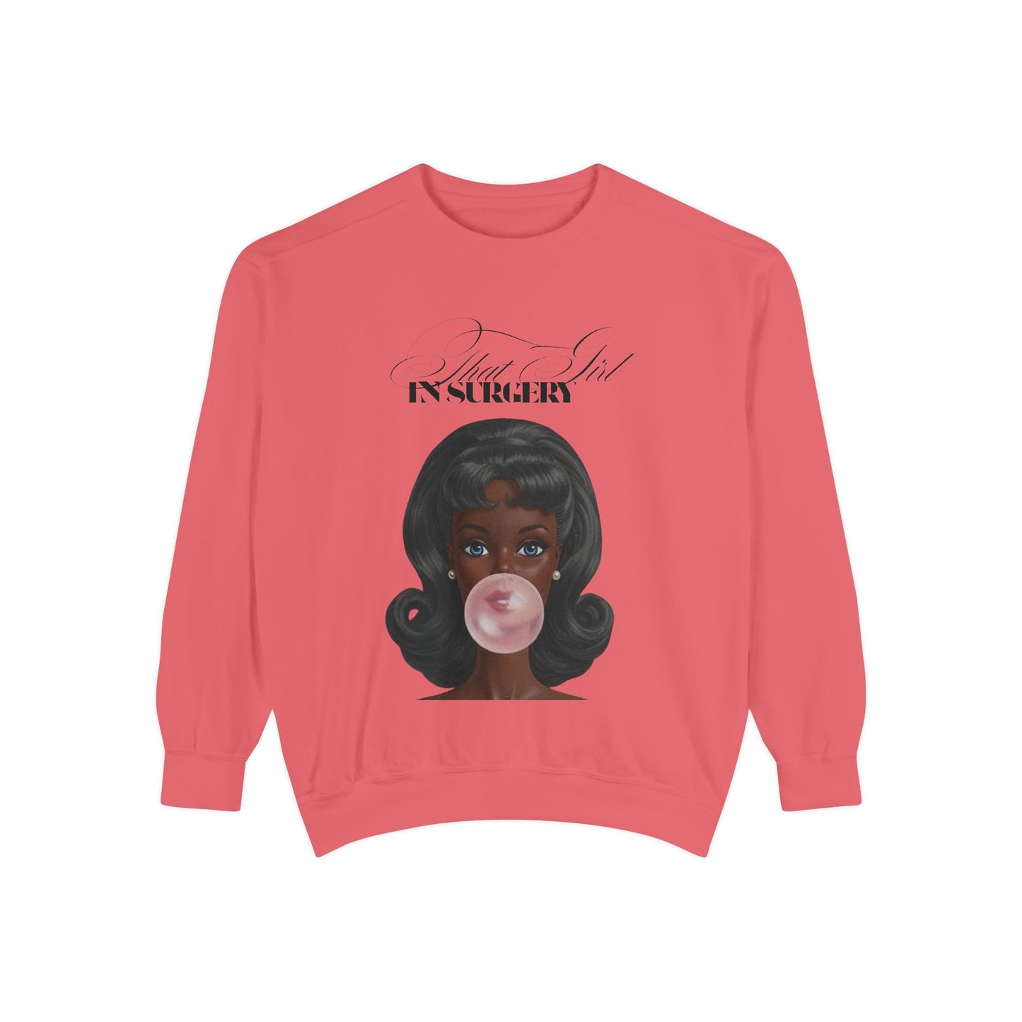 Bubblegum Babe Sweatshirt — Vintage “That Girl In Surgery ” Graphic
