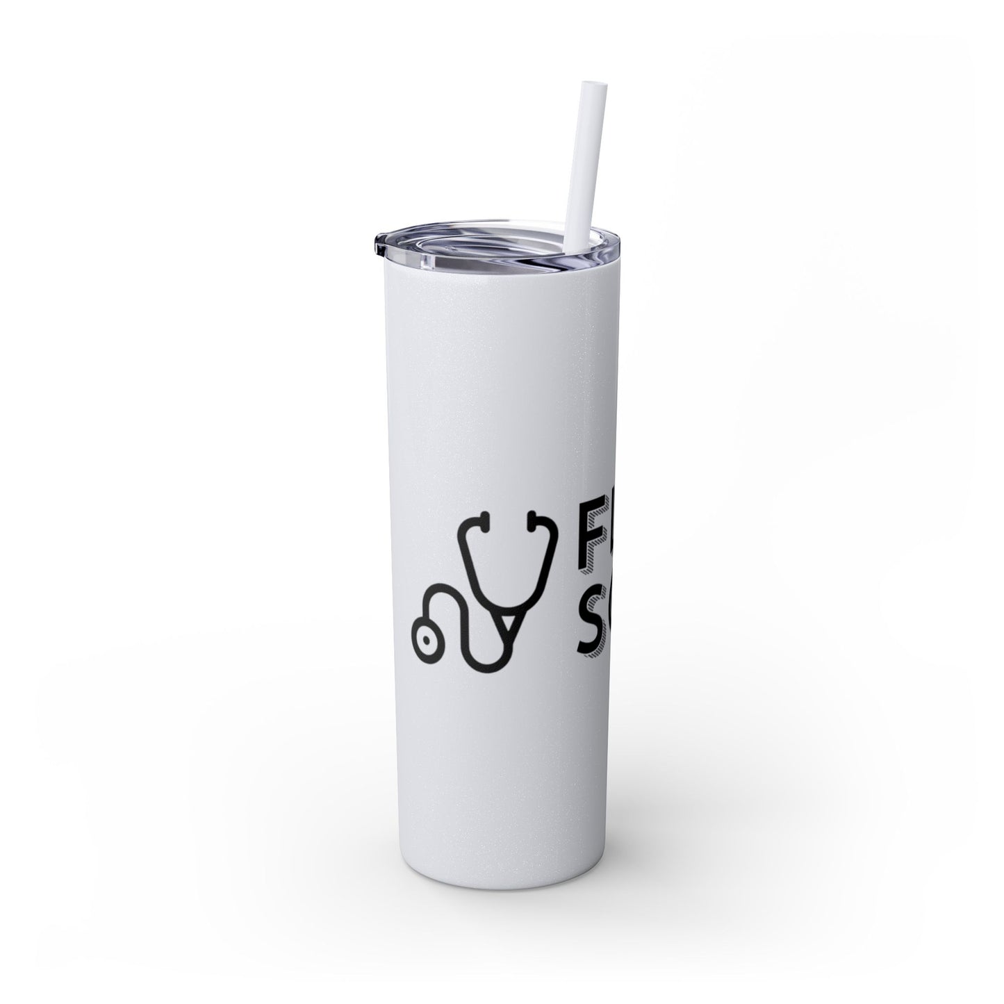Flyscrubs Skinny Tumbler with Straw, 20oz
