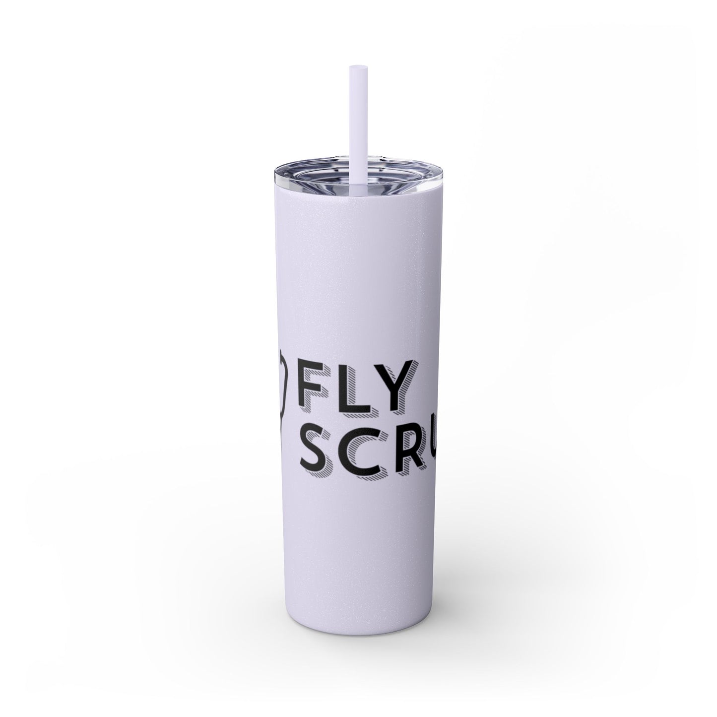 Flyscrubs Skinny Tumbler with Straw, 20oz