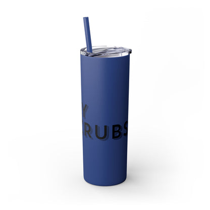Flyscrubs Skinny Tumbler with Straw, 20oz