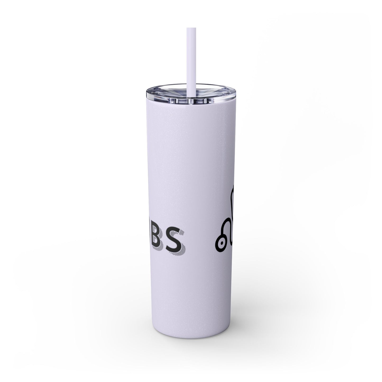 Flyscrubs Skinny Tumbler with Straw, 20oz
