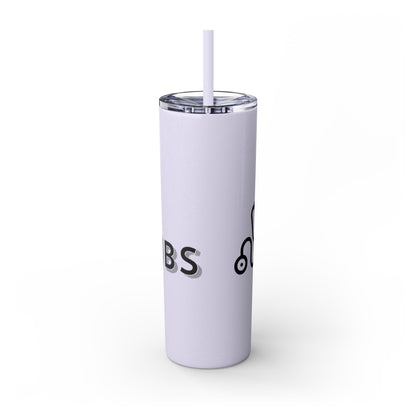 Flyscrubs Skinny Tumbler with Straw, 20oz
