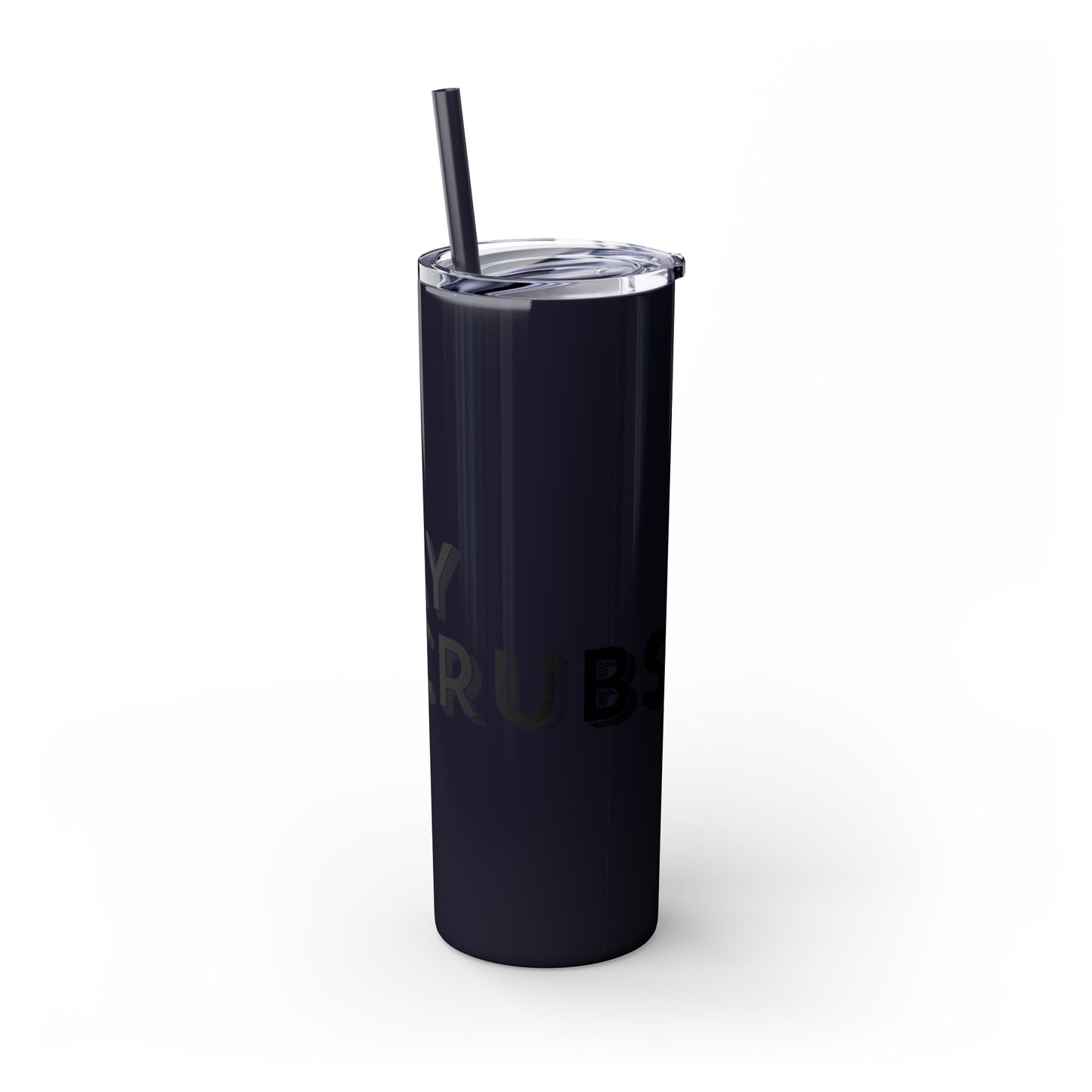Flyscrubs Skinny Tumbler with Straw, 20oz