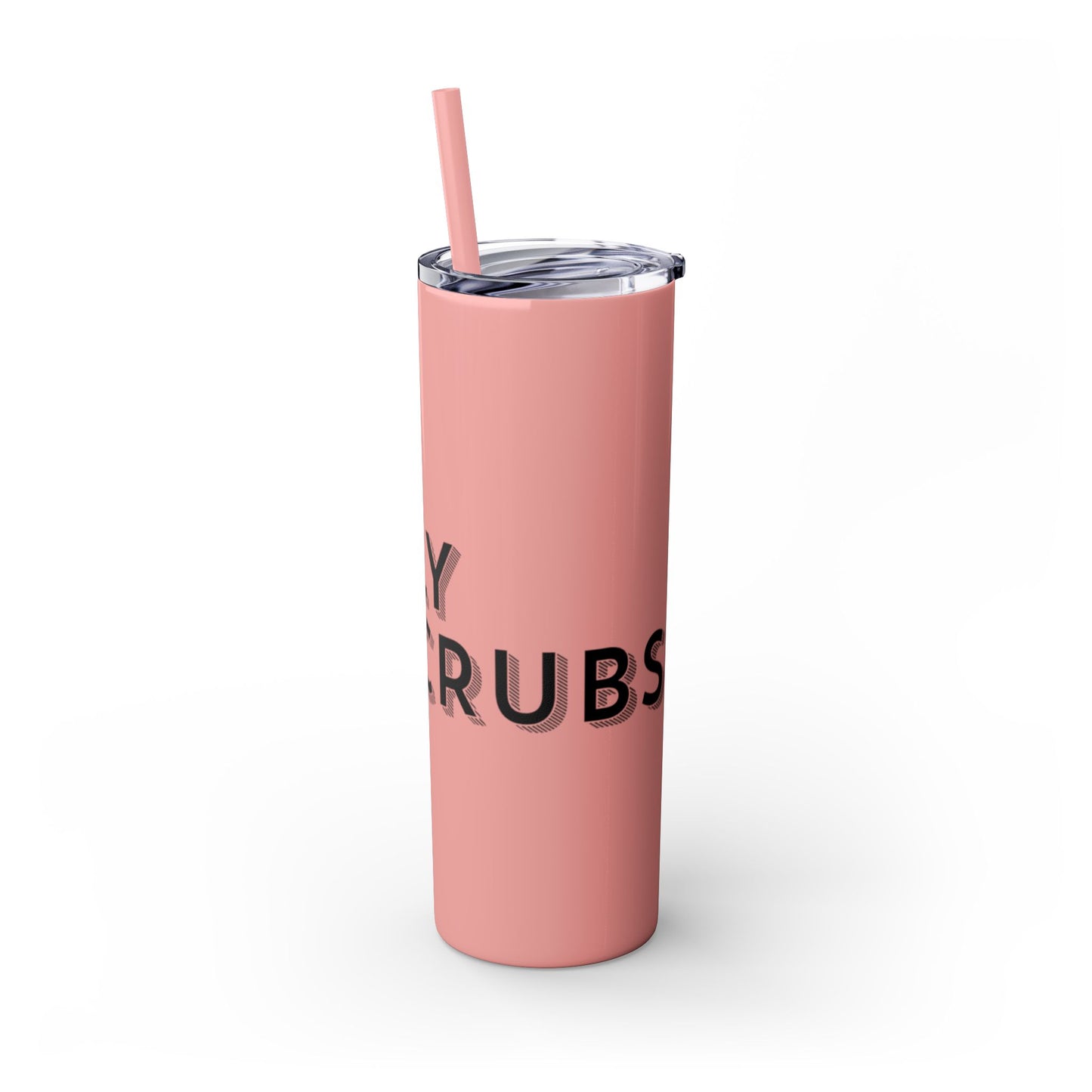 Flyscrubs Skinny Tumbler with Straw, 20oz