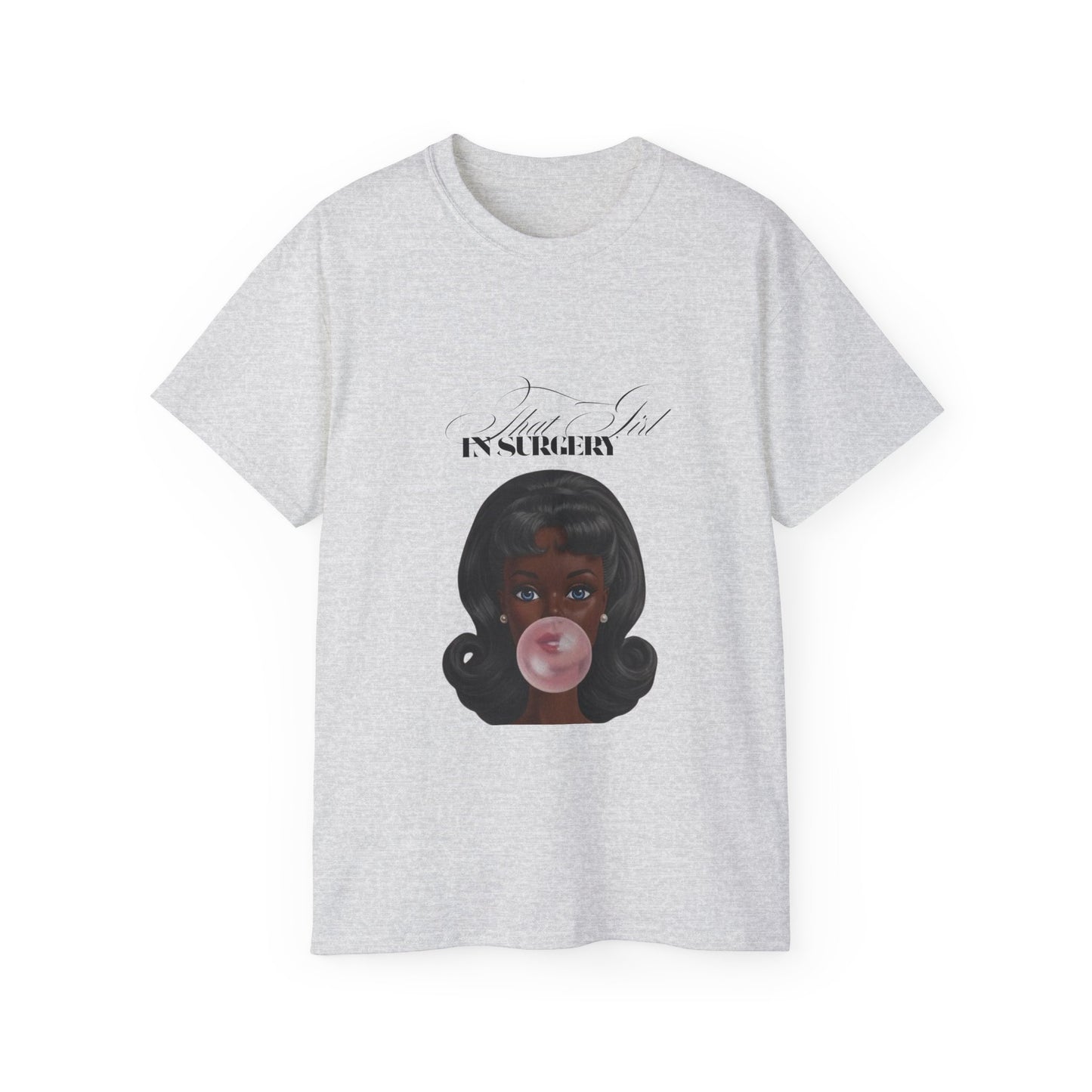 Vintage Bubblegum Barbie Tee — "That Girl in Surgery" Graphic T-Shirt